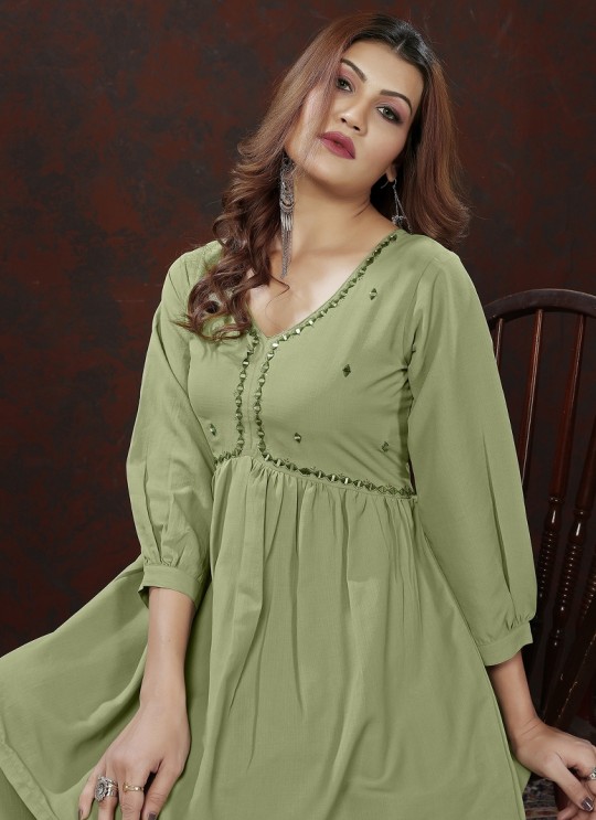 Pista Green Cotton Readymade Co-ord Set | Embroidered & Handwork Co-Ord Set Karigari 831 Pista Green Cotton Readymade Co-ord Set | Embroidered & Handwork Co-Ord Set Karigari 831