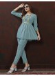 Sky Blue Cotton Readymade Co-ord Set | Embroidered & Handwork Co-Ord Set Karigari 835 Sky Blue Cotton Readymade Co-ord Set | Embroidered & Handwork Co-Ord Set Karigari 835