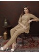 Light Coffee Cotton Readymade Co-ord Set | Embroidered & Handwork Co-Ord Set Karigari 836