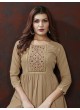 Light Coffee Cotton Readymade Co-ord Set | Embroidered & Handwork Co-Ord Set Karigari 836