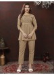 Light Coffee Cotton Readymade Co-ord Set | Embroidered & Handwork Co-Ord Set Karigari 836