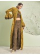 Brown Mustard Rayon Readymade Jacket | Digital Print LIGER 1271