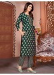 Green Silk Readymade Salwar Kameez | Embroidered & Digital Print MAGIC VOL-1 8494