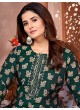 Green Silk Readymade Salwar Kameez | Embroidered & Digital Print MAGIC VOL-1 8494