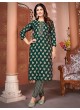 Green Silk Readymade Salwar Kameez | Embroidered & Digital Print MAGIC VOL-1 8494