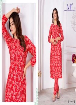Pink Silk Readymade Salwar Kameez | Embroidered & Digital Print MAGIC VOL-1 8495