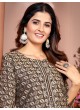 Brown Silk Readymade Salwar Kameez | Embroidered & Digital Print MAGIC VOL-2 8492