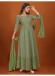 Light Green Faux Georgette Readymade Anarkali Suits | Embroidered MAHEK VOL-1 1462 Light Green Faux Georgette Readymade Anarkali Suits | Embroidered MAHEK VOL-1 1462