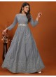 Grey Faux Georgette Readymade Anarkali Suits | Embroidered MAHEK VOL-1 1463