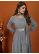 Grey Faux Georgette Readymade Anarkali Suits | Embroidered MAHEK VOL-1 1463