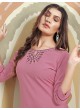 Pink Cotton Readymade Kurti | Embroidered MIRROR VOL-1 661