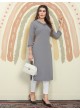 Grey Cotton Readymade Kurti | Embroidered MIRROR VOL-1 664