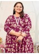 Wine Rayon Readymade Long Kurti | Digital Print PLUS SIZE JOY VOL-1 8651 Wine Rayon Readymade Long Kurti | Digital Print PLUS SIZE JOY VOL-1 8651