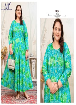 Plus Size Joy Vol-2-8653 to 8656 By Moksh Ready-made Designer Long Kurti