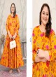 Mustard Rayon Readymade Long Kurti | Digital Print PLUS SIZE JOY VOL-2 8654