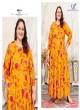 Mustard Rayon Readymade Long Kurti | Digital Print PLUS SIZE JOY VOL-2 8654