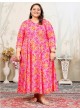 Pink Rayon Readymade Long Kurti | Digital Print PLUS SIZE JOY VOL-2 8656