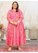 Pink Rayon Readymade Long Kurti | Digital Print PLUS SIZE JOY VOL-2 8656