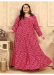 Pink Rayon Readymade Long Kurti | Digital Print PLUS SIZE VOL-2 8627