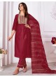 Maroon Silk Readymade Salwar Kameez Embroidered RANGOLI VOL-1 3192 Maroon Silk Readymade Salwar Kameez Embroidered RANGOLI VOL-1 3192