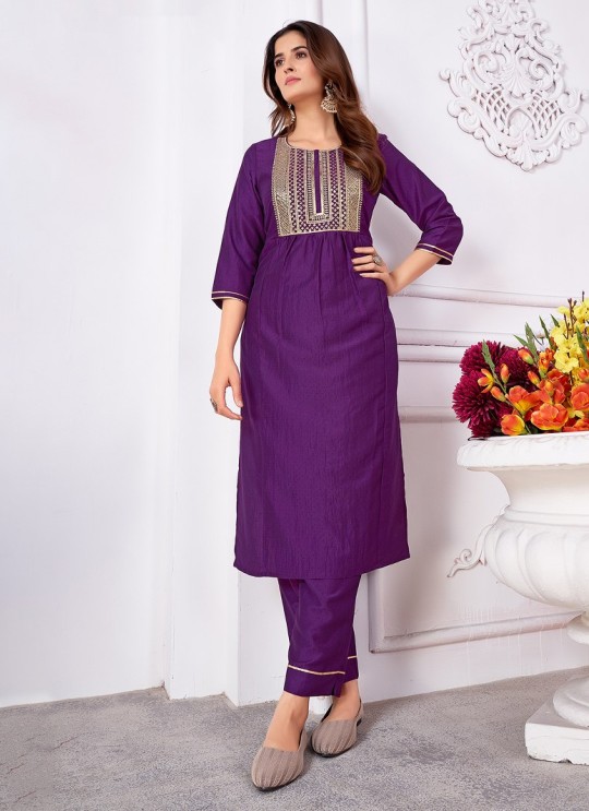 Purple Silk Readymade Salwar Kameez Embroidered RANGOLI VOL-1 3193 Purple Silk Readymade Salwar Kameez Embroidered RANGOLI VOL-1 3193