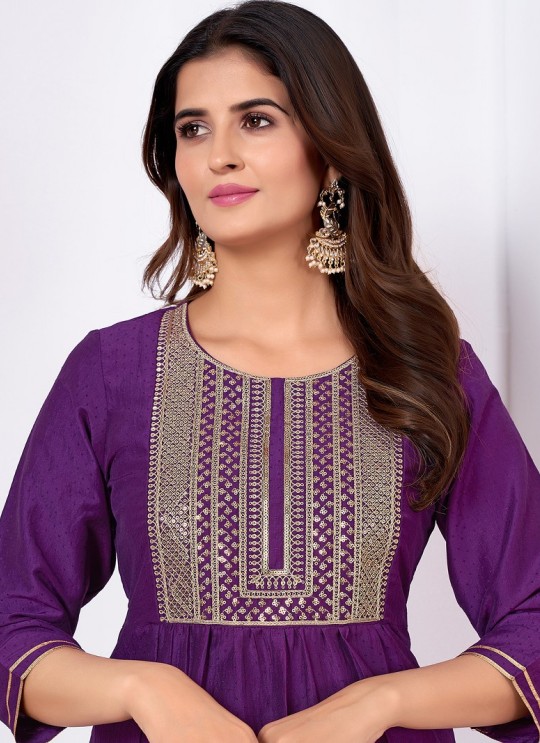 Purple Silk Readymade Salwar Kameez Embroidered RANGOLI VOL-1 3193 Purple Silk Readymade Salwar Kameez Embroidered RANGOLI VOL-1 3193