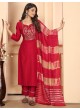 Red Silk Readymade Salwar Kameez Embroidered RANGOLI VOL-2 3195 Red Silk Readymade Salwar Kameez Embroidered RANGOLI VOL-2 3195