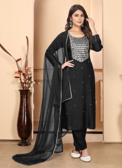Black Rayon Readymade Salwar Kameez | Heavy Embroidered RASHMI VOL-1 9003