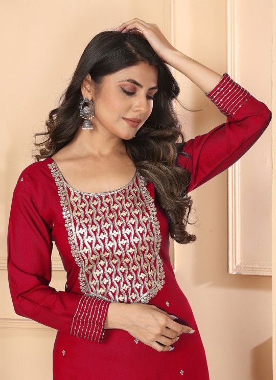 Red Rayon Readymade Salwar Kameez | Heavy Embroidered RASHMI VOL-1 9004 Red Rayon Readymade Salwar Kameez | Heavy Embroidered RASHMI VOL-1 9004
