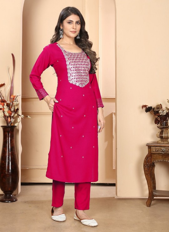 Rani Pink Rayon Readymade Salwar Kameez | Heavy Embroidered RASHMI VOL-1 9005 Rani Pink Rayon Readymade Salwar Kameez | Heavy Embroidered RASHMI VOL-1 9005