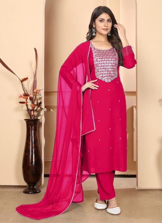 Rani Pink Rayon Readymade Salwar Kameez | Heavy Embroidered RASHMI VOL-1 9005 Rani Pink Rayon Readymade Salwar Kameez | Heavy Embroidered RASHMI VOL-1 9005