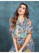 Sky Blue Viscose Readymade Co-ord Set | Digital Print RIHANA VOL-1 842