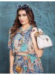 Sky Blue Viscose Readymade Co-ord Set | Digital Print RIHANA VOL-1 842