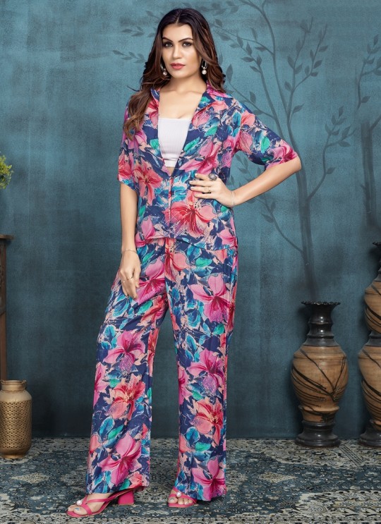 Multicolor Viscose Readymade Co-ord Set | Digital Print RIHANA VOL-1 843