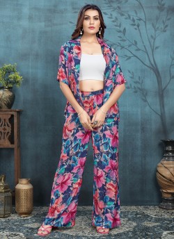 Multicolor Viscose Readymade Co-ord Set | Digital Print RIHANA VOL-1 843