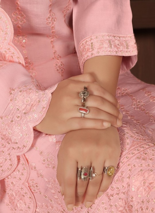 Peach Chanderi Readymade Salwar Kameez | Embroidery & Sequence RITU VOL-1 1322 Peach Chanderi Readymade Salwar Kameez | Embroidery & Sequence RITU VOL-1 1322