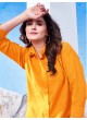 Mustard Cotton Readymade Shirt | Plain SHIRT VOL-1 2142