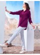 Purple Cotton Readymade Shirt | Plain SHIRT VOL-1 2143