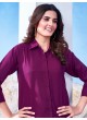 Purple Cotton Readymade Shirt | Plain SHIRT VOL-1 2143