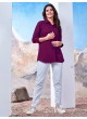 Purple Cotton Readymade Shirt | Plain SHIRT VOL-1 2143