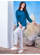 Teal Blue Cotton Readymade Shirt | Plain SHIRT VOL-1 2144