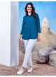 Teal Blue Cotton Readymade Shirt | Plain SHIRT VOL-1 2144