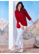Red Cotton Readymade Shirt | Plain SHIRT VOL-2 2145