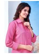 Pink Cotton Readymade Shirt | Plain SHIRT VOL-2 2146