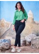 Green Cotton Readymade Shirt | Plain SHIRT VOL-2 2147
