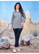 Grey Cotton Readymade Shirt | Plain SHIRT VOL-2 2148