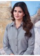 Grey Cotton Readymade Shirt | Plain SHIRT VOL-2 2148