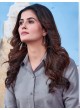 Grey Cotton Readymade Shirt | Plain SHIRT VOL-2 2148