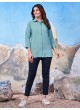 Sky Blue Cotton Readymade Shirt | Plain SHIRT VOL-3 2149
