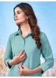 Sky Blue Cotton Readymade Shirt | Plain SHIRT VOL-3 2149